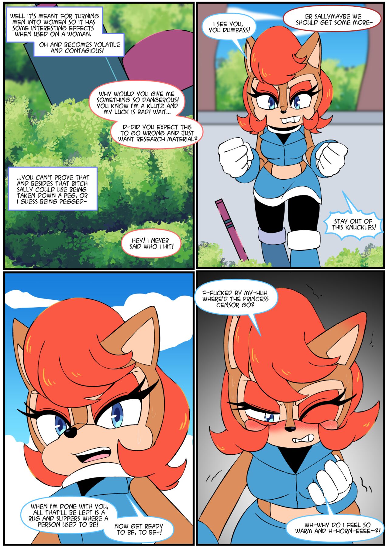 Gotta Girl Fast #5: Sally & Knuckles - Page 4 - HentaiEra