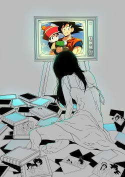 Goku x Chichi doodle drawing