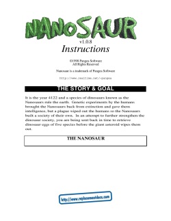 Nanosaur Manual